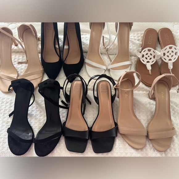 a new day Shoes - a new day  and Shein Black and Nude Strappy Heeled Sandals  - Mixed Pack